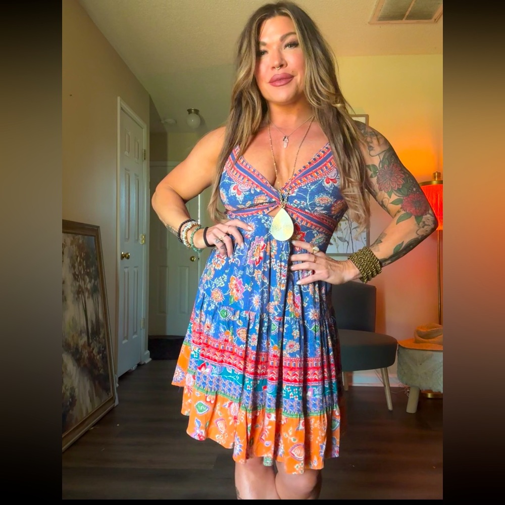 Bohemian patterned sun dress